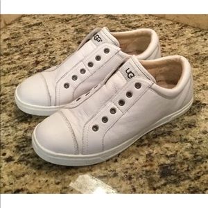 UGG Jemma white leather 9 sneakers shoes 1015246